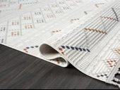 Sümer Sm012a Krem Rengi Halı Renkli Kilim Desenli Dekoratif Modern Antialerjik Salon Halısı Özel Ölçü RENKLI thumbnail 4