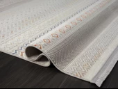 Lotus 8571 Gri Halı Renkli Kilim Desenli Modern İnce Akrilik Tozuaz Salon Oturma Odası Halısı Özel Ölçü RENKLI thumbnail 4