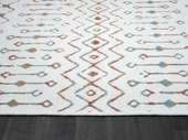 Lenda Ld002a Gri Kilim Renkli Detaylı Ince Antialerjik Kaymaz Taban Makinada Yıkanabilir Salon Halı Özel Ölçü RENKLI - 5