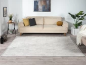 Kaftan Kf005g Bej Halı Kabartma Desenli Akrilik Halı Tozuaz Salon Halısı Yatak Odası Halısı Koridor Özel Ölçü KREM-A.GRI thumbnail 2