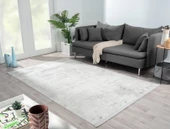 Lotus 8563 Açık Gri Halı Gri Detaylı Modern Ince Akrilik Tozuaz Salon Halısı Yatak Odası Koridor Özel Ölçü GRI thumbnail 3