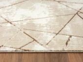 Tokyo 1753 Bej Halı Kahverengi Detaylı Geometrik Desen Modern Akrilik Halı Kaymaz Taban Tozuaz Özel Ölçü BEJ-KAHVE thumbnail 4