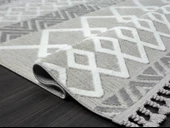 Sümer Sm003a Gri Halı Iskandinav Desen Dekoratif Modern Tozuyok Antialerjik Salon Halısı Koridor Özel Ölçü POLY.A.GRI thumbnail 4