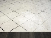 Elegance Eg010a Beyaz Halı Geometrik Detaylı Modern Viskon Doğal Iplik Bambu Halı Tozu Az Salon Halı Özel Ölçü GRI - 5