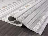 Sümer Sm006a Renkli Halı Iskandinav Desen Dekoratif Modern Tozuyok Antialerjik Salon Yatak Odası Kor Özel Ölçü POLY. KEMIK thumbnail 4