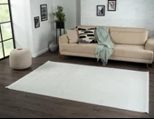 Best 106 Beyaz Halı Antrasit Detaylı İnce Parlak Makinada Yıkanabilir Antialerjik Modern Salon Halı Özel Ölçü BEYAZ - 3