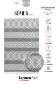 Sümer Sm003a Gri Halı Iskandinav Desen Dekoratif Modern Tozuyok Antialerjik Salon Halısı Koridor Özel Ölçü POLY.A.GRI thumbnail 6