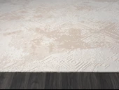 Kaftan Kf007b Bej Halı Geometrik Kabartma Desenli Akrilik Halı Tozuaz Salon Halısı Yatak Odası  Özel Ölçü KREM-BEJ thumbnail 5