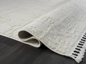 Wool Wl004a Bej Halı Sisal Bukle Dekoratif Kabartmalı Halı Tozsuz Antialerjik Salon Halısı Koridor Özel Ölçü BEYAZ - 4