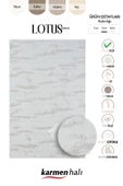 Lotus Plus 08583a Beyaz Halı Bej Detaylı Ince Akrilik Tozuaz Salon Halısı Yatak Odası Halısı Koridor Özel Ölçü BEYAZ thumbnail 6