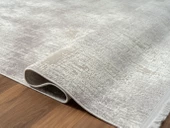 Lotus 8557 Açık Gri Halı Gri Detaylı Modern Ince Akrilik Tozuaz Salon Halısı Yatak Odası Koridor Özel Ölçü GRI thumbnail 4