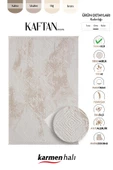 Kaftan Kf007b Bej Halı Geometrik Kabartma Desenli Akrilik Halı Tozuaz Salon Halısı Yatak Odası  Özel Ölçü KREM-BEJ thumbnail 6