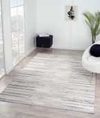 Tokyo Tk002m Gri Halı Lacivert Detaylı Modern Akrilik Kaymaz Taban Tozuaz Salon Halısı Yatak Odası Özel Ölçü GRI-MAVI thumbnail 3