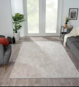 Kaftan Kf005g Bej Halı Kabartma Desenli Akrilik Halı Tozuaz Salon Halısı Yatak Odası Halısı Koridor Özel Ölçü KREM-A.GRI thumbnail 3