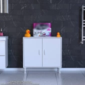 Modilayn SÖKE Küçük Alanlar İçin Akıllı Çözümler 85x75x32,5 cm’ lik 2 Kapaklı 2 Göz Raf Dolap - 3