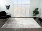 Elegance Eg012a Gri Gold Detaylı Modern Viskon Doğal Iplik Bambu Halı Tozu Az Salon Halısı Koridor Özel Ölçü GRI-GOLD - 2