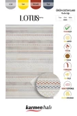 Lotus 8571 Gri Halı Renkli Kilim Desenli Modern İnce Akrilik Tozuaz Salon Oturma Odası Halısı Özel Ölçü RENKLI thumbnail 6
