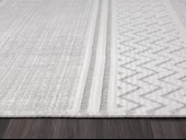 Sümer Sm009a Gri Beyaz Detaylı Halı Iskandinav Desen Dekoratif Modern Tozuyok Antialerjik Özel Ölçü POLY. KEMIK thumbnail 5