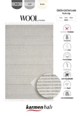 Wool Wl002a Bej Halı Sisal Bukle Dekoratif Kabartmalı Halı Tozsuz Antialerjik Salon Halısı Koridor Özel Ölçü BEYAZ-GRI - 6