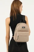 Vizon U21 Fermuarlı 2 Bölmeli Ön Cep Detaylı Kanvas Kumaş Unisex Sırt Çantası U:32 Cm E:24 Cm G:11 - 3