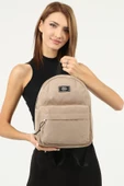 Vizon U21 Fermuarlı 2 Bölmeli Ön Cep Detaylı Kanvas Kumaş Unisex Sırt Çantası U:32 Cm E:24 Cm G:11 - 1