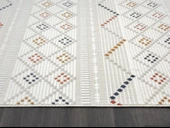 Sümer Sm012a Krem Rengi Halı Renkli Kilim Desenli Dekoratif Modern Antialerjik Salon Halısı Özel Ölçü RENKLI thumbnail 5