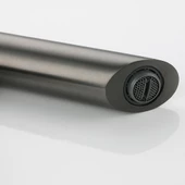 Modern Black Mat Siyah Tezgah Üstü Lavabo Bataryası Özel Tasarım Döner Banyo Lavabo Bataryası - 7