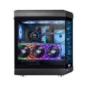 Dragos North Evo Vision LCD Ekran 7x ARGB Fan Type C ATX Mid Tower Panoramik Temperli Cam Gaming Siyah Kasa thumbnail 2