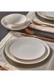 Güral Porselen  Camelıa 24 Parça 6 Kişilik Bone Yemek Takımı - Copper Bakır - 1