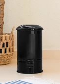 The Mia Stripe Mutfak ve Banyo Çöp Kovası Siyah 5 Lt - 2
