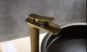Antik Rustik Gold Çanak Şelale Lavabo Bataryası Nostaljik Özel Seri - 3