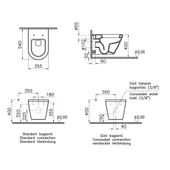 VitrA İntegra Rim-ex Kanalsız Asma Klozet + VitrA Slim Duroplast Klozet Kapağı 7062L003-0850 thumbnail 6