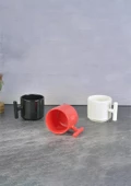 Çubuk Kulplu Seramik Kupa - Çay Kahve Bardağı - 220 ML - 4