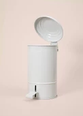 The Mia Stripe Mutfak ve Banyo Çöp Kovası Beyaz 5 Lt - 6