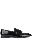 Shoetyle - Siyah Rugan Deri Püsküllü Erkek Klasik Ayakkabı 250-7610 thumbnail 1