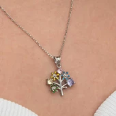 Himarry Gümüş Renkli Hayat Ağacı Kadın Kolye thumbnail 4