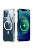 Iphone 13 Pro Kılıf Kamera Lens Korumalı Magsafe Destekli Şeffaf Darbe Emici Sert Kapak - 1