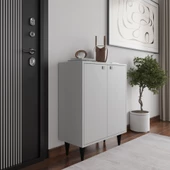 Artemis 4 Raflı 2 Kapaklı Ayakkabılık, Sis Gri - 2