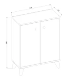 Artemis 4 Raflı 2 Kapaklı Ayakkabılık, Sis Gri - 4