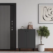 Artemis 4 Raflı 2 Kapaklı Ayakkabılık, Antrasit - 1