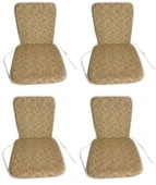 4 Adet Mandaş Midi Sandalye Minderi, Bahçe Sandalye Minderi-Kapuçino - 1