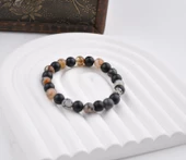 10 MM Onix Doğal Taş Unisex Bileklik - 1