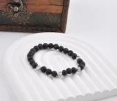 10 MM Lav Taşı Doğal Taş Unisex Bileklik - 1