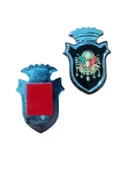 Osmanlı Devlet Arması Damla Etiket Krom Siyah 2'li - 2