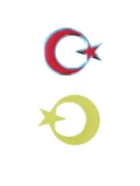 Türk Bayraklı Arma Etiket Kırmızı 2'li - 3