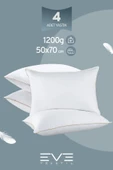 4 Adet Yellow Dream Serisi Fermuarlı Antialerjik Silikon Elyaf Dolgulu Yastık 50x70cm 1200gr - 1