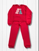 Baskılı Pamuk Erkek Çocuk Yeni Yıl Pijama Takımı (Ho ho ho) thumbnail 4