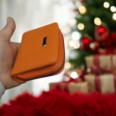 turuncu cüzdan çok bölmeli kapaklı suni deri kadın cüzdan 12 cm - 4