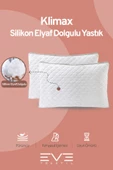 2 Adet Klimax Serisi Kılıflı Fermuarlı Klimali Antialerjik Silikon Elyaf Yastık 50x70cm 900 gr - 2
