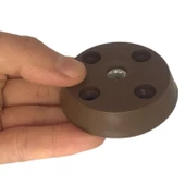 4 Adet Düz Ayak Tabanı Kahverengi Mobilya Masa Sehpa Ayağı Bağlantı Aparatı Plastik thumbnail 3